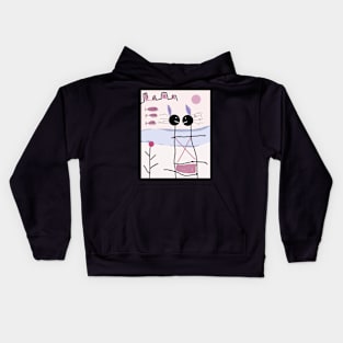 Kids Affectionate Talk Stick Figure Kids Hoodie